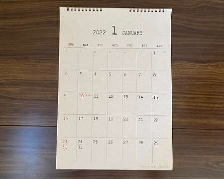 100均「セリア」 壁掛けカレンダー・卓上カレンダー2022 | kosodate.love
