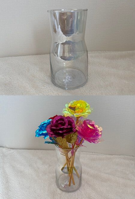 ダイソー 韓国風バブルフラワーベース ドーナッツ型 オーロラ など新しい花瓶が続々と登場しています Kosodate Love