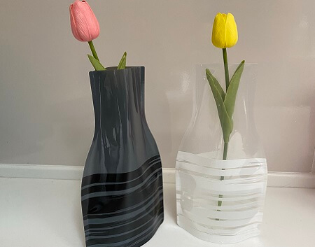 ダイソー 折りたたみフラワーベース 一輪挿し 花瓶 折り畳んで使える花瓶が110円で Kosodate Love